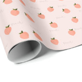 Pfirsich machen Pfirsich  Geschenkpapier (Rolleneckpunkt)