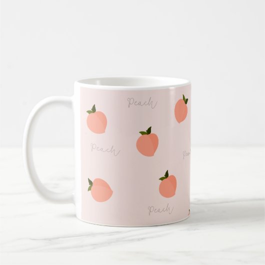 Pfirsich machen Pfirsich Kaffeetasse (Links)