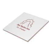 Pfirsich Marron Glitter Regenbogen Lehrerdankbarke Fliese (Seite)