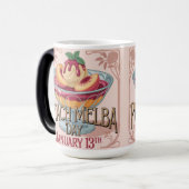 Pfirsich Melba Tag Morphing Tasse (Vorderseite Links)