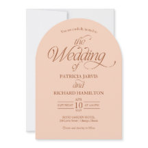 Pfirsich Minimalistische Bogenhochzeit Elegante Fo