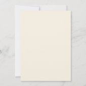 Pfirsich-Minze-Blatt-Hochzeit Einladung (Rückseite)
