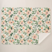 Pfirsich-Minze-Blüten   Sherpadecke (Vorderseite (Horizontal))