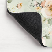 Pfirsich-Minze-Hübsche-Rose-Blume Mousepad (Ecke)