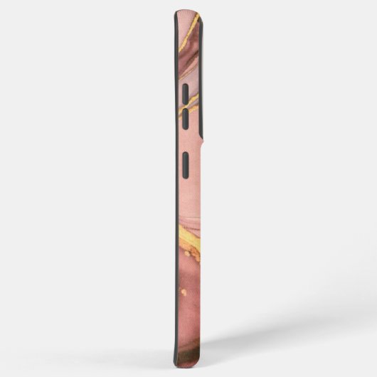 Pfirsich mit Goldgeode Samsung Galaxy Hülle (Rechte Seite)