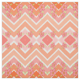 Pfirsich mit Koralle Stoff