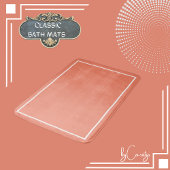 Pfirsich mit weißer Grenze Badematte