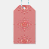 Pfirsich-Mod-Mandala Geschenkanhänger (Rückseite)