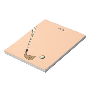 Pfirsich Moderner Vintage Golf Notizblock