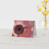 Pfirsich-Mohnblumen-freier Raum Notecard Karte (Gelbe Blume)