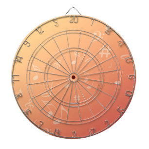 Pfirsich-Musik Dartscheibe