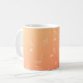 Pfirsich-Musik Kaffeetasse (Vorderseite Links)