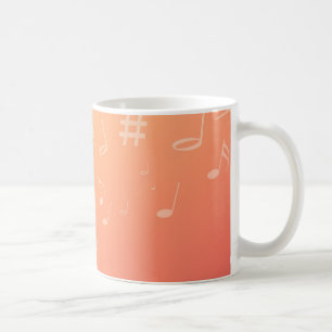 Pfirsich-Musik Kaffeetasse