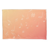 Pfirsich-Musik Kissenbezug (Vorderseite-Links)