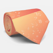 Pfirsich-Musik Krawatte (Gerollt)