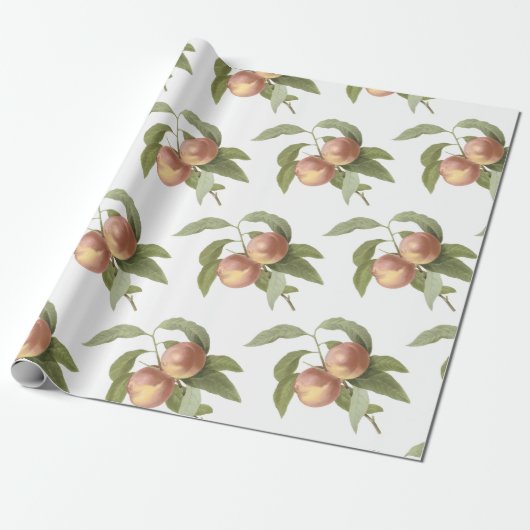 Pfirsich-Muster Geschenkpapier (Ungerollt)