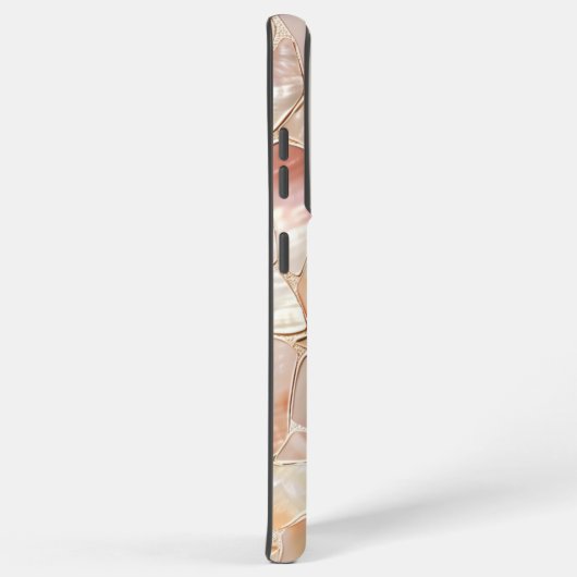 Pfirsich-Mutter von Pearl Mosaic Samsung Galaxy Hülle (Rechte Seite)