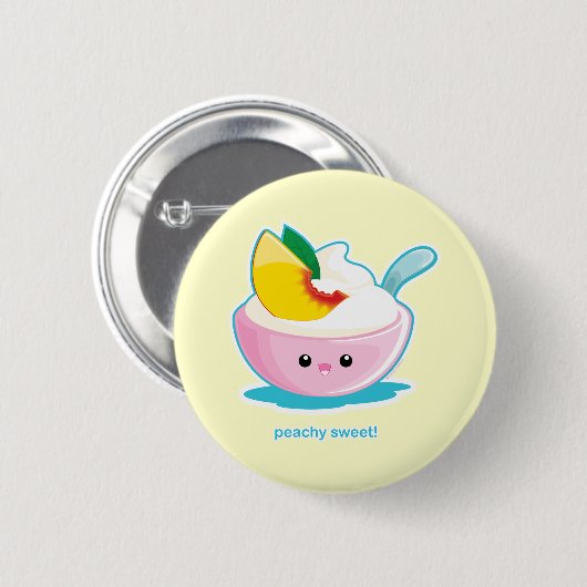 Pfirsich-'n-Creme Button (Vorne & Hinten)