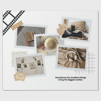 Pfirsich neutrales Collage-Schreibbuch Fotoalbum Geschenkpapier