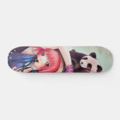 Pfirsich Ninja Pandas Skateboard (Horizontal)