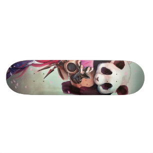 Pfirsich Ninja Pandas Skateboard