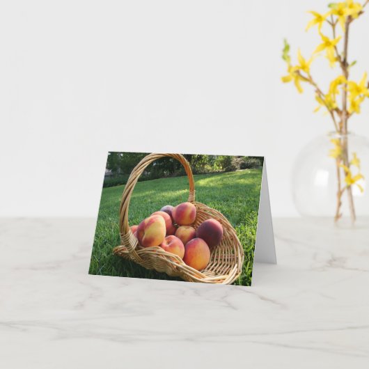 Pfirsich notecard karte (Gelbe Blume)