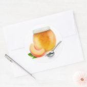 Pfirsich oder Aprikosenmarmelade Runder Aufkleber (Umschlag)