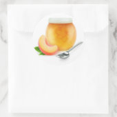 Pfirsich oder Aprikosenmarmelade Runder Aufkleber (Tasche)