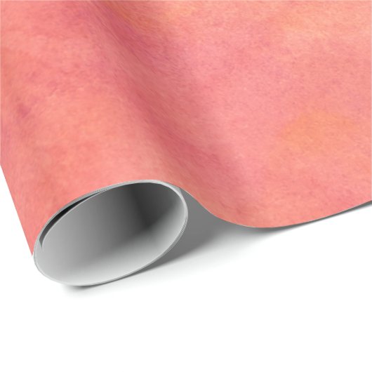 Pfirsich-orange Aquarell-Beschaffenheits-Muster Geschenkpapier (Rolleneckpunkt)