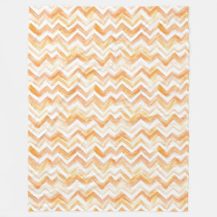 Pfirsich Orange Chevron Streifen Fleecedecke