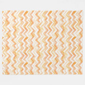 Pfirsich Orange Chevron Streifen Fleecedecke (Vorderseite (Horizontal))