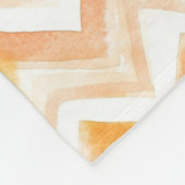 Pfirsich Orange Chevron Streifen Fleecedecke (Ecke)
