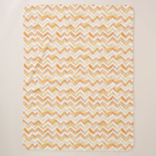 Pfirsich Orange Chevron Streifen Sherpadecke