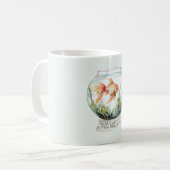 Pfirsich Orange Fisch in Schale Kaffeetasse (Vorderseite Links)