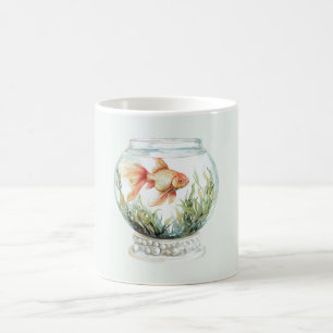Pfirsich Orange Fisch in Schale Kaffeetasse