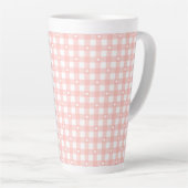 Pfirsich Orange Karos Milchtasse (Rechte Ecke)