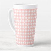Pfirsich Orange Karos Milchtasse (Linke Ecke)
