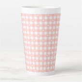 Pfirsich Orange Karos Milchtasse (Vorderseite)