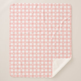 Pfirsich Orange Karos Sherpadecke