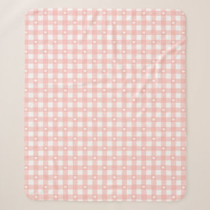 Pfirsich Orange Karos Sherpadecke