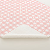 Pfirsich Orange Karos Sherpadecke (3/4)