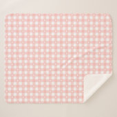 Pfirsich Orange Karos Sherpadecke (Vorderseite (Horizontal))