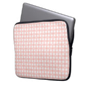 Pfirsich-Orange-Karree Laptopschutzhülle (Vorderseite Links)