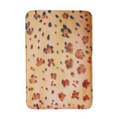 Pfirsich Orange Leopard Tierdruck Wasserfarbe Badematte (Vorderseite Vertikal)