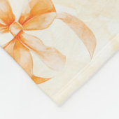 Pfirsich Orange Schleifen Fleecedecke (Ecke)