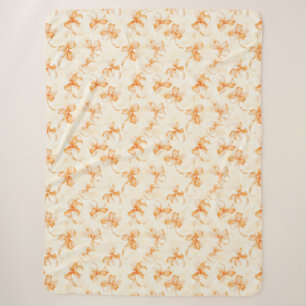 Pfirsich Orange Schleifen Sherpadecke
