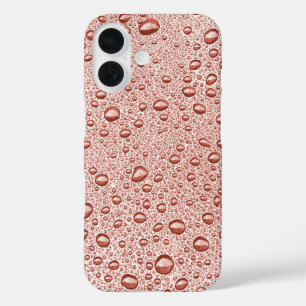 Pfirsich orange Wassertropfen iPhone 16 Hülle
