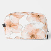 Pfirsich Orange Weiße Blumen Waschbeutel (Vorderseite)