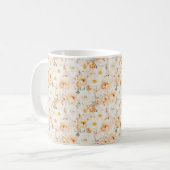 Pfirsich-Orangen-Blüten Kaffeetasse (Vorderseite Links)