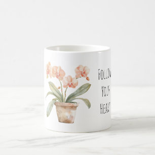 Pfirsich-Orchideen-Blüten Kaffeetasse